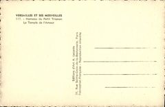 VINTAGE POSTCARD Versailles And Its Wonders Hamlet of Small Triannon the temple of the Love