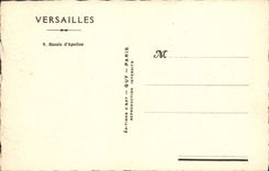 VINTAGE POSTCARD Versailles Basin of Apollo