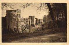 VINTAGE POSTCARD Small Tables Of Layered branches Turn to the machines and line of the walls