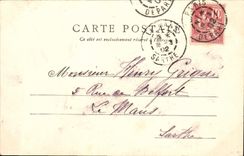 VINTAGE POSTCARD Holy Denis Basilica View of the staircase