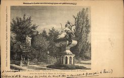 La POSTAL Anet Groupe de la VENDIMIA fuera del mármol representa Diane de Poitiers bajo características de la diosa de la caza