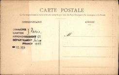 La POSTAL Anet Groupe de la VENDIMIA fuera del mármol representa Diane de Poitiers bajo características de la diosa de la caza