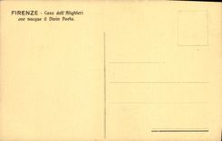 La POSTAL Firenze de la VENDIMIA puso ovu del nacque LED Alighieri él Poeta divino