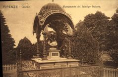 POSTAL Firenze Cascine Monumento del Principle Indiano de la VENDIMIA