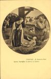 POSTAL Firenze Santa Famiglia Lorenzo di Credi Galleria Pitti de la VENDIMIA