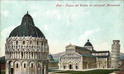 VINTAGE POSTCARD del Duomo coi principali Monumenti Rammed