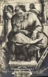POSTAL Roma Michelangiolo de la VENDIMIA él Profeta Geremia Cappella Sistina