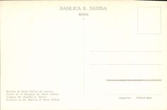 VINTAGE POSTCARD St Sabina Aventin