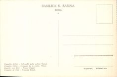 D Elci de la basílica S Sabina Roma Cappella de la POSTAL de la VENDIMIA