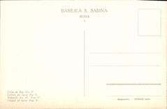 La basílica S Sabina Roma de la POSTAL de la VENDIMIA encubrió a di San Pio V