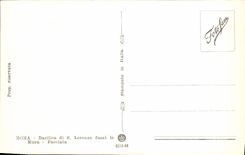 La POSTAL Roma Basilica Di S Lorenzo Fuori de la VENDIMIA lo emparedó Facciata