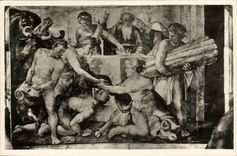 POSTAL Roma Cappella Sistina Sacrificio Di Noah Michelangelo de la VENDIMIA