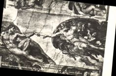 POSTAL Roma Vaticano Creazione LED Uono Michelangelo de la VENDIMIA