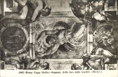 El della Luce de Separaz del sistina de Roma Cappella de la POSTAL de la VENDIMIA pavimenta el tenebre Michelangelo