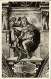 POSTAL Roma Cappella Sistina Michelangelo Sibilla Deifica de la VENDIMIA