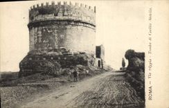 POSTAL Roma de la VENDIMIA vía di Cecilia Metella de Appia Fell