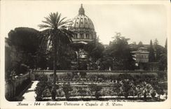CPA Roma Giardino Vaticano Cupola di S Pietro
