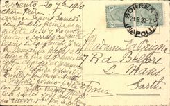 Panorama dal Molo de Napoli de la POSTAL de la VENDIMIA