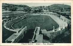VINTAGE POSTCARD Roma Foro Mussolini Pastiglie Valda Stage