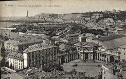 VINTAGE POSTCARD Genova Panorama Da S Brigida Stazone Principle Boats