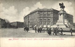 VINTAGE POSTCARD Milano Largo Cairoli My HAS G Garibaldi E Ristorante Eden
