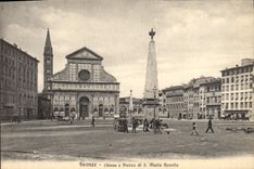 POSTAL Firenze Chiesa Piozza di Maria Novella de la VENDIMIA