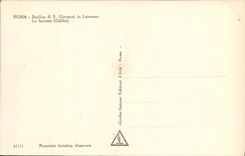 POSTAL Roma Basilica di S Juan de la VENDIMIA en Laterano el facciata Galilei