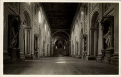 POSTAL Roma Basilica di S Juan de la VENDIMIA en el principal de Laterano Navata