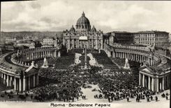 POSTAL Roma Benedizione de la VENDIMIA papal