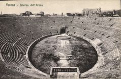 VINTAGE POSTCARD Genova Interno Dell Arena