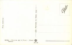 Plaza Navona de Roma Fontana Dei 4 Fiumi de la POSTAL de la VENDIMIA