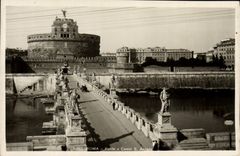 Pez gordo E Castel S Ángel de Roma de la POSTAL de la VENDIMIA