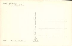 Chalet Borghese Fontana de Roma de la POSTAL de la VENDIMIA en los di Siena de la plaza