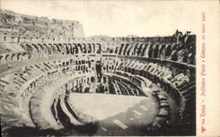 POSTAL Roma Anfiteairo Flavio E Colosseo Coi Nuovi Scavi de la VENDIMIA