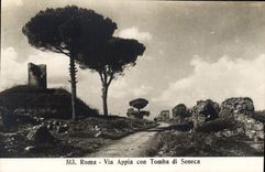 POSTAL Roma de la VENDIMIA vía di Seneca de Appia Con Fell