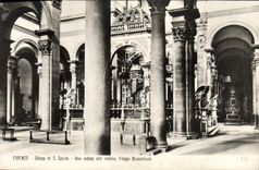Interno Filippa Brunelleschi de Firenze Chiese di S Spirito Una Veduta LED de la POSTAL de la VENDIMIA