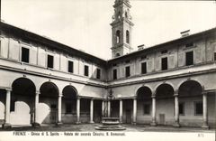POSTAL Firenze Chiese di Spirite Veduta LED en segundo lugar Chiostro B Ammannnati de la VENDIMIA
