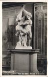 VINTAGE POSTCARD Firenze Palazzo Vecchio Salted Dei 500 Ercole E Diomede