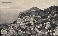 VINTAGE POSTCARD Capri Collar Vesuvio