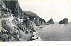 VINTAGE POSTCARD Capri I faraglioni