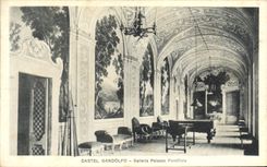 VINTAGE POSTCARD Castel Gandolfo Galleria Palazzo Pontificio