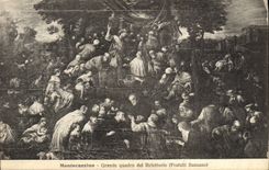 CPA Montecassino Grande Quadro Del Refettorio Fratelli Bassano