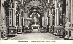 VINTAGE POSTCARD Montecassino Chiesa Cattedrale