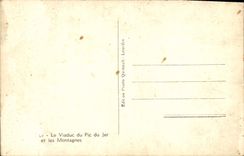 VINTAGE POSTCARD the Viaduct Of the Peak Of Jer And Mountains