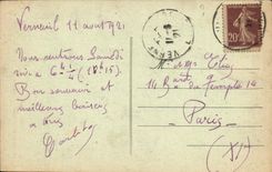 VINTAGE POSTCARD Verneuil Remarkable Notre Dame Church Interior