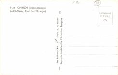 VINTAGE POSTCARD Chinon the Castle Turn Of the Clock