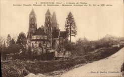 POSTAL Morienval de la VENDIMIA el Apse de la iglesia