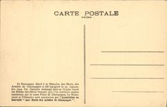 VINTAGE POSTCARD War memorial Of Armies Militaria the Champagne