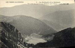 CPA Les Vosges Illustrees La Schlucht Et Le Hohneck Vue Prise Du Sommet Du Hohneck Vers l'alsace