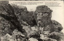 VINTAGE POSTCARD the Alps Mancelles the Rock Road Of St Ceneri has St Leonard Of Wood